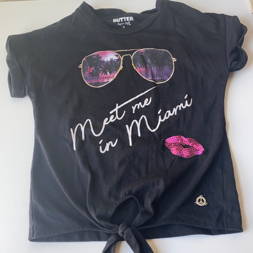 Girls butter super soft 4T Miami shirt